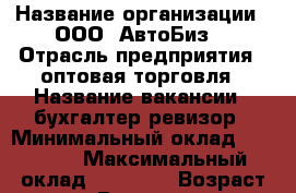  › Название организации ­ ООО 'АвтоБиз' › Отрасль предприятия ­ оптовая торговля › Название вакансии ­ бухгалтер-ревизор › Минимальный оклад ­ 22 000 › Максимальный оклад ­ 28 000 › Возраст от ­ 23 › Возраст до ­ 35 - Приморский край, Владивосток г. Работа » Вакансии   . Приморский край,Владивосток г.